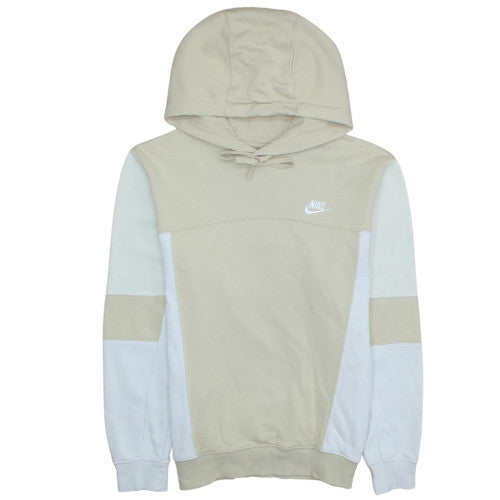 Nike Womens Beige Colourblock Pullover Hoodie Size S