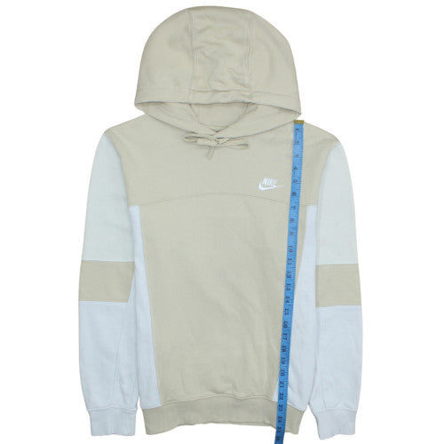Nike Womens Beige Colourblock Pullover Hoodie Size S