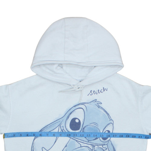 Disney Women’s White Stitch Hoodie Size S Pullover Fleece Primark