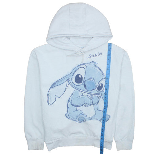 Disney Women’s White Stitch Hoodie Size S Pullover Fleece Primark