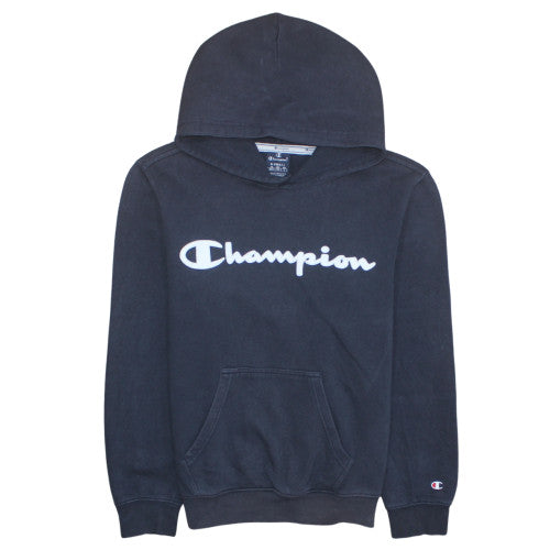Champion Men's Black XS Pullover Hoodie with Logo Print