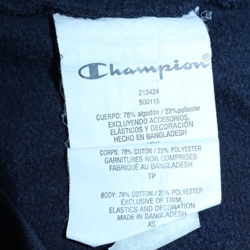Champion Men's Black XS Pullover Hoodie with Logo Print