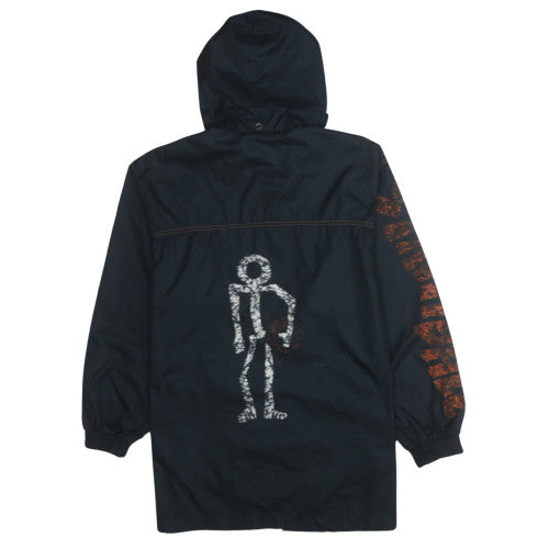 Adidas Men's Black Hooded Waterproof Retro Rain Jacket Size S