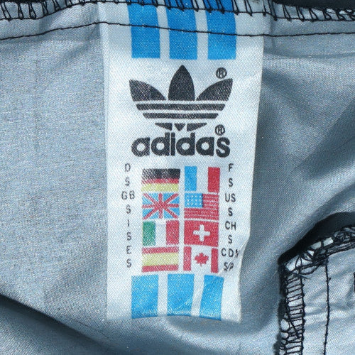 Adidas Men's Black Hooded Waterproof Retro Rain Jacket Size S