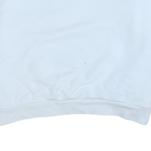 Adidas Womens White Crew Neck Pullover Sweatshirt Size XL