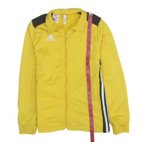 Adidas Boys Yellow Track Jacket 13-14 Years Full Zip Activewear Top