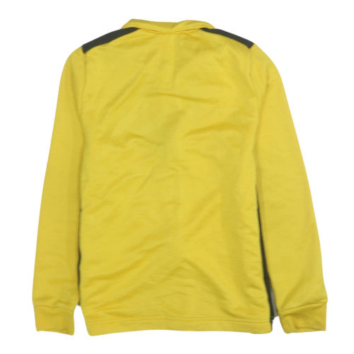 Adidas Boys Yellow Track Jacket 13-14 Years Full Zip Activewear Top