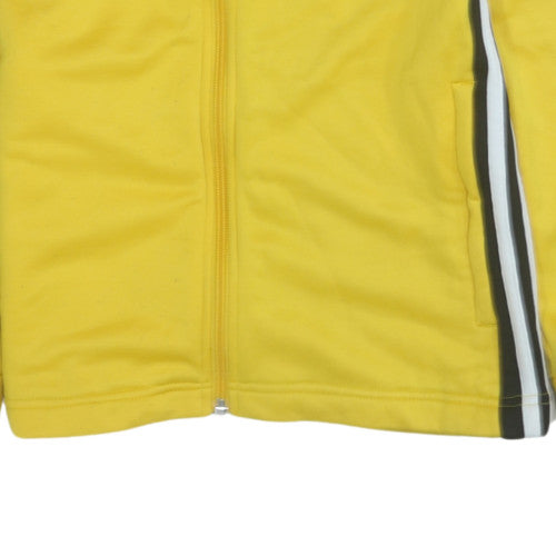 Adidas Boys Yellow Track Jacket 13-14 Years Full Zip Activewear Top