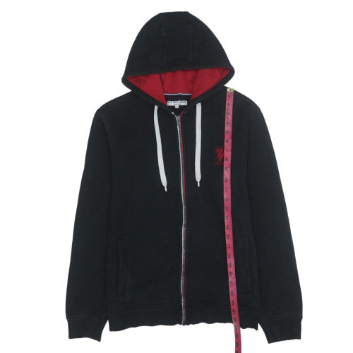U.S. Polo Assn. Men's Black Full Zip Hoodie Size M Logo Fleece