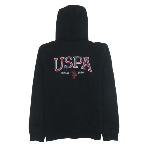 U.S. Polo Assn. Men's Black Full Zip Hoodie Size M Logo Fleece