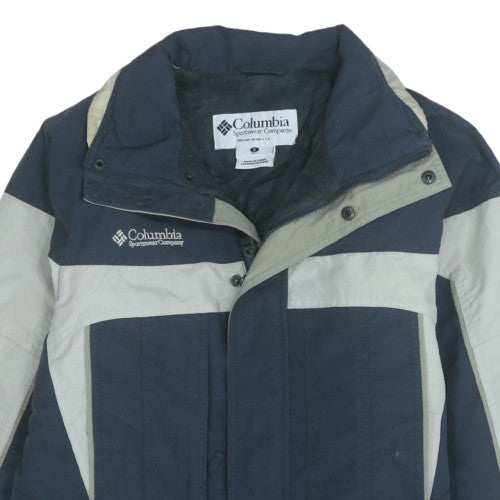 Columbia Men's Blue & Grey Ski Jacket Small Waterproof Windproof