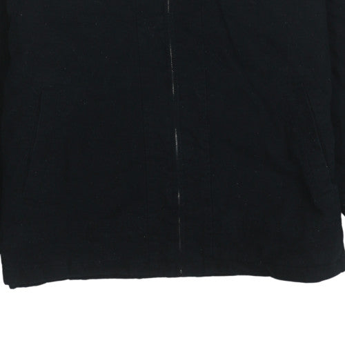 NT Company Men's Black Cotton Zip Jacket Size XL Casual Lined