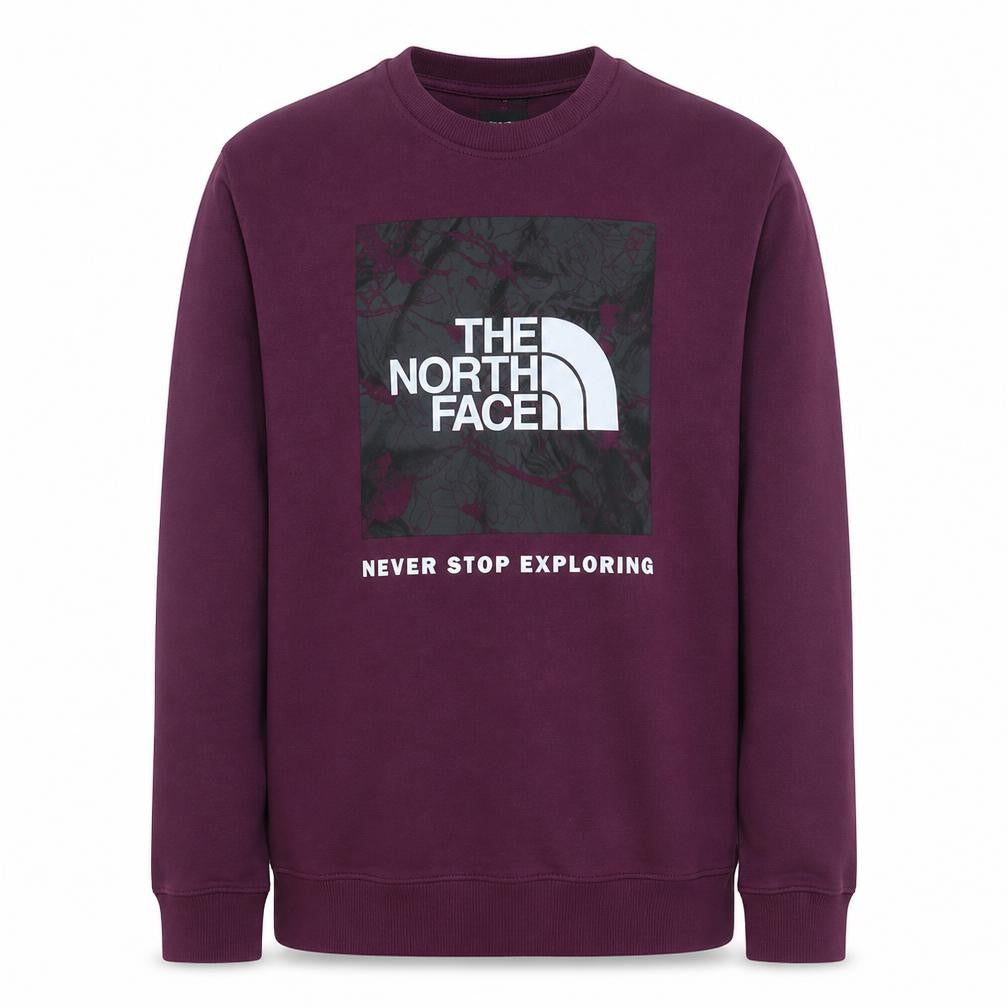 The North Face Men's Purple Crew Neck Sweatshirt M Graphic Print