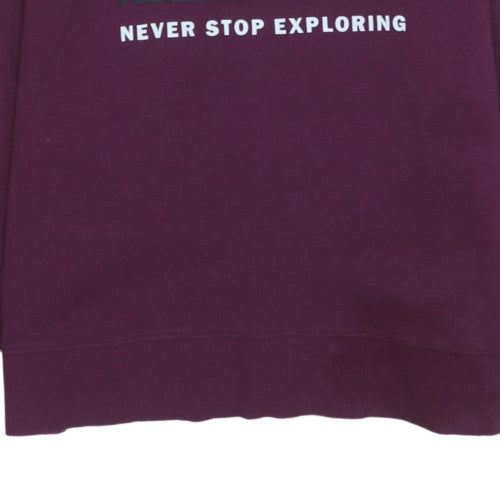 The North Face Men's Purple Crew Neck Sweatshirt M Graphic Print