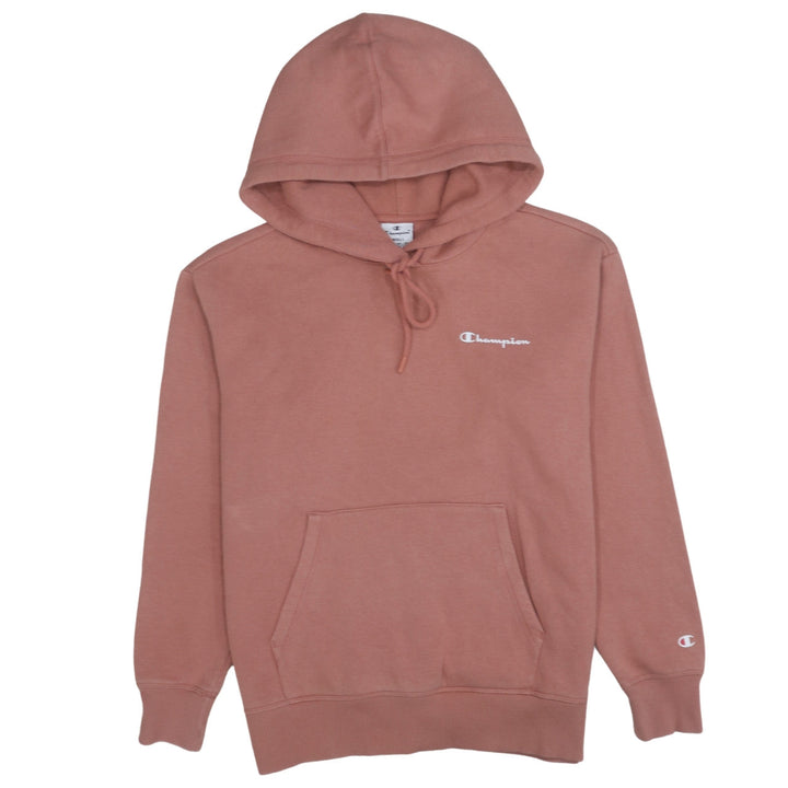Champion Women’s Pink Pullover Hoodie Small Cotton Blend Logo Sweatshirt