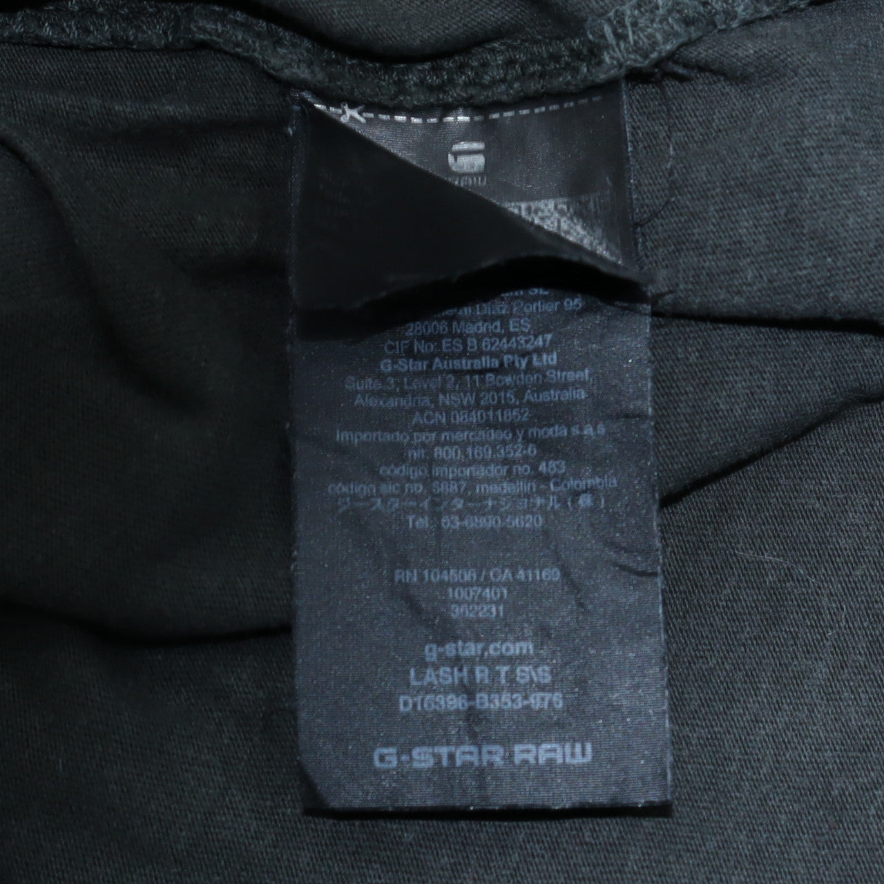 G-Star RAW Men's Black XL Crew Neck Cotton T-Shirt