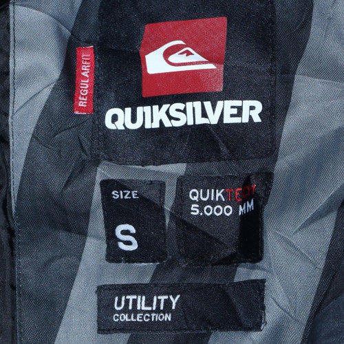 Quiksilver Men's Blue Geometric Hooded Ski Jacket Size S