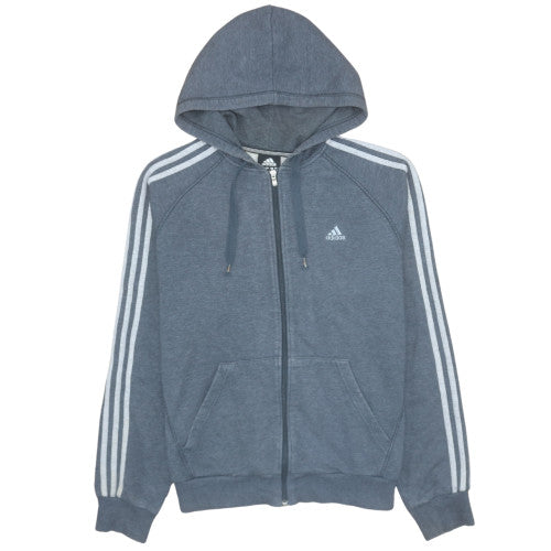 Adidas Men's Blue Full Zip Hoodie L Sports Fleece Essentials