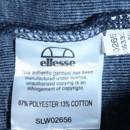 Ellesse Men's Blue Pullover Hoodie L Logo Sports Sweatshirt