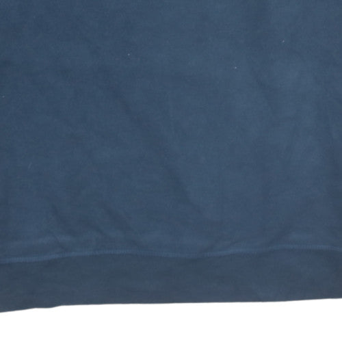 Barbour Mens Blue 2XL Pullover Sweatshirt Crew Neck Logo Jumper