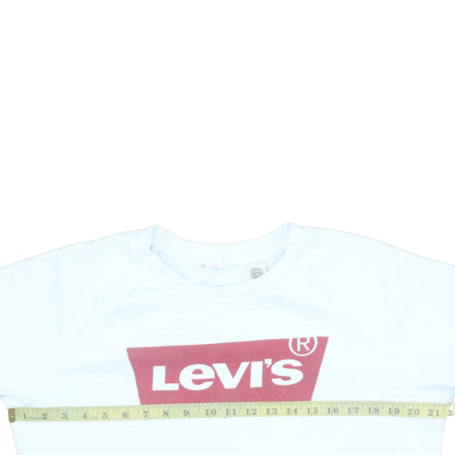 Levi's Women's White Crew Neck Logo Sweatshirt Size S