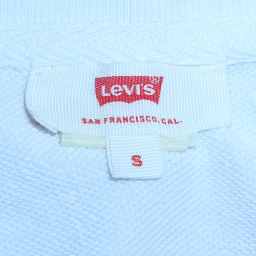 Levi's Women's White Crew Neck Logo Sweatshirt Size S
