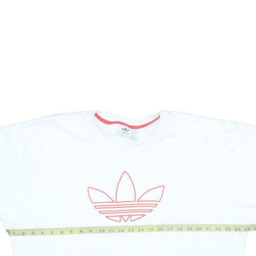 Adidas Womens White Crew Neck Pullover Sweatshirt Size 16 2XL