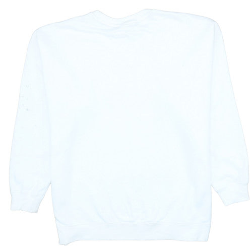 Adidas Womens White Crew Neck Pullover Sweatshirt Size 16 2XL