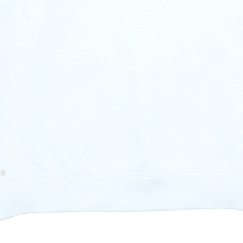 Adidas Womens White Crew Neck Pullover Sweatshirt Size 16 2XL