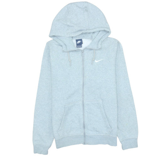 Nike Womens Grey Full Zip Hoodie Small Cotton Blend Sweatshirt