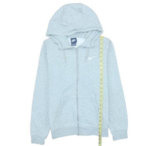 Nike Womens Grey Full Zip Hoodie Small Cotton Blend Sweatshirt