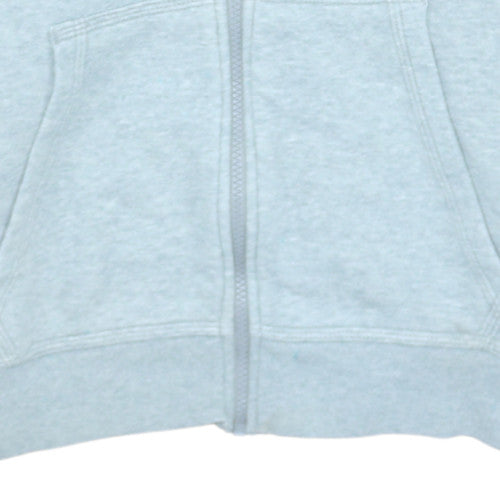 Nike Womens Grey Full Zip Hoodie Small Cotton Blend Sweatshirt