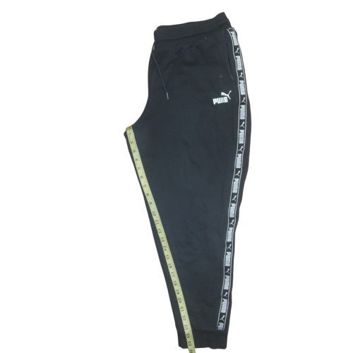 Puma Mens Black XL Jogger Trousers with Logo Tape Trim