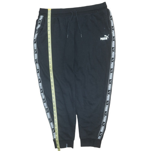 Puma Mens Black XL Jogger Trousers with Logo Tape Trim