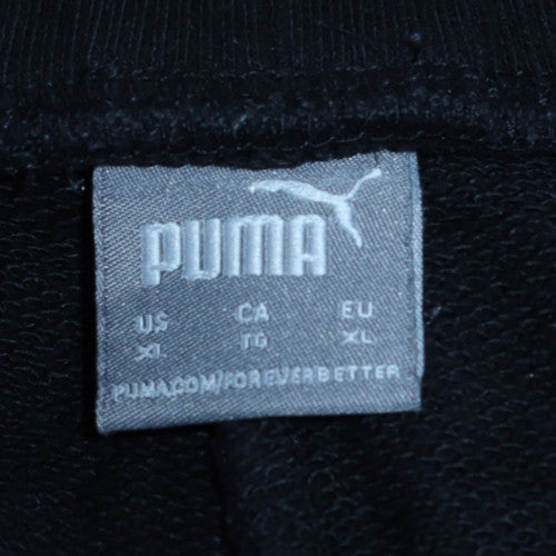 Puma Mens Black XL Jogger Trousers with Logo Tape Trim