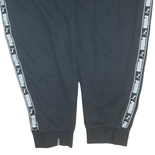 Puma Mens Black XL Jogger Trousers with Logo Tape Trim