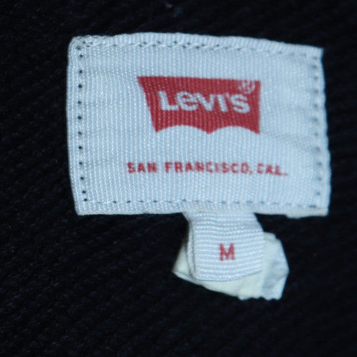 Levi's Men's Black Pullover Hoodie Size M Graphic Logo Sweatshirt