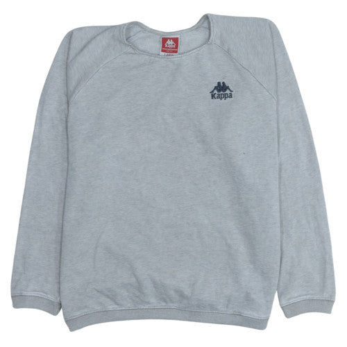 Kappa Men's Grey Large Crew Neck Sweatshirt Classic Logo Style