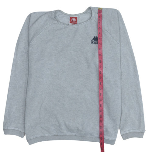 Kappa Men's Grey Large Crew Neck Sweatshirt Classic Logo Style