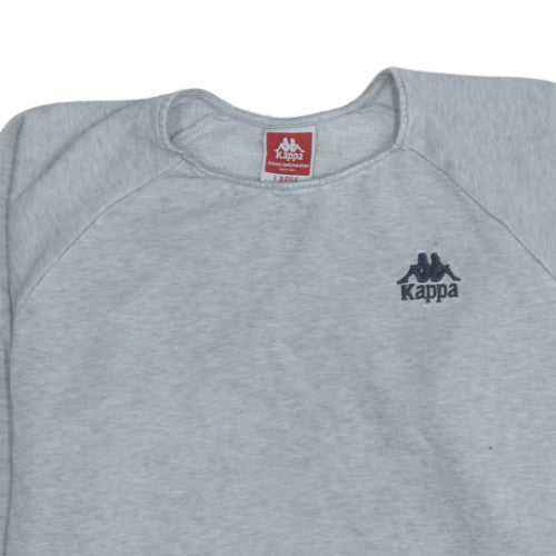 Kappa Men's Grey Large Crew Neck Sweatshirt Classic Logo Style