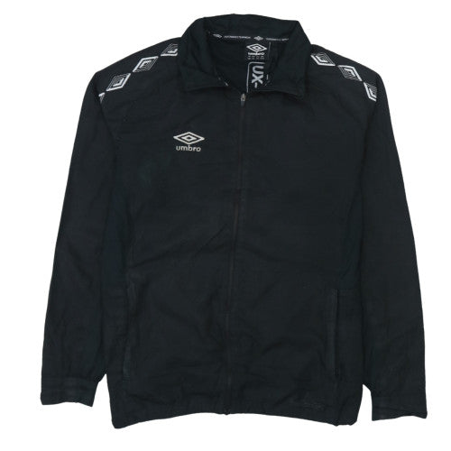 Umbro Boys Black 13-14 Years Track Jacket Full Zip Lightweight Sports Top