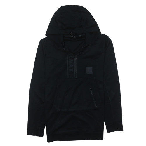 Nike Mens Black Half Zip Hoodie S Regular Fit Sports Pullover