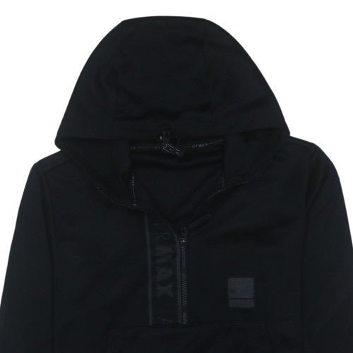 Nike Mens Black Half Zip Hoodie S Regular Fit Sports Pullover