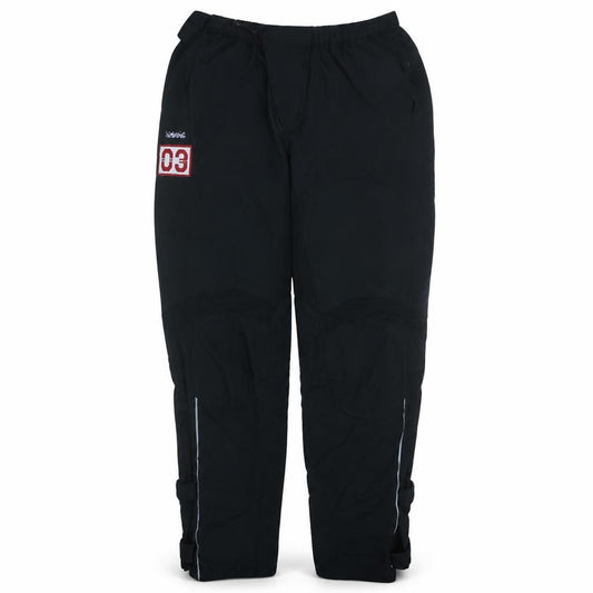 Front view of Adidas Men's Black XL Jogger Trousers with Reflective Zip Detail