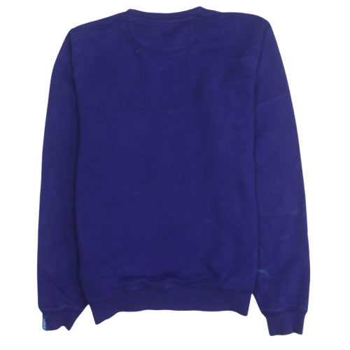 Adidas Men's Blue Graphic Logo Crew Neck Pullover Sweatshirt M