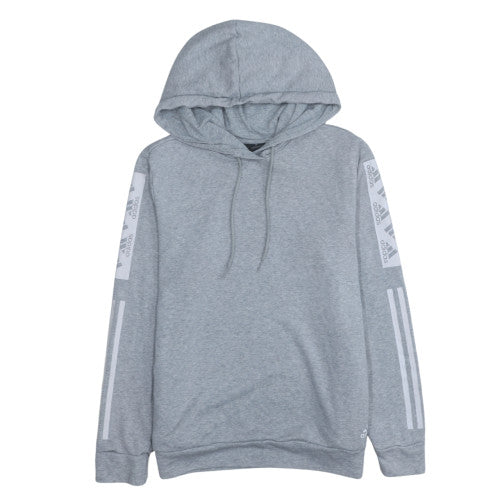 Adidas Boys Grey Pullover Hoodie Size L Fleece Sportswear