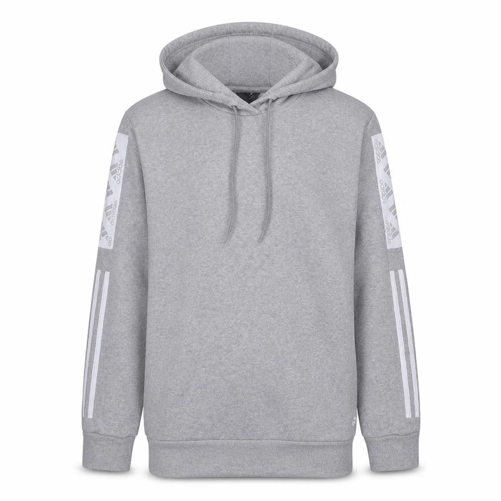 Adidas Boys Grey Pullover Hoodie Size L Fleece Sportswear