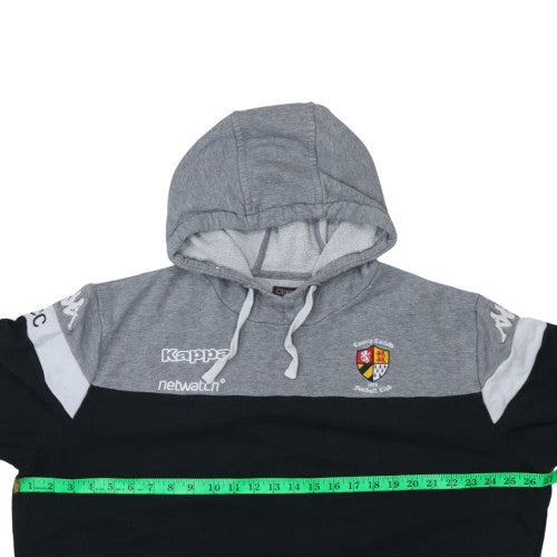 Kappa Men's Grey & Black 2XL Pullover Hoodie Sweatshirt