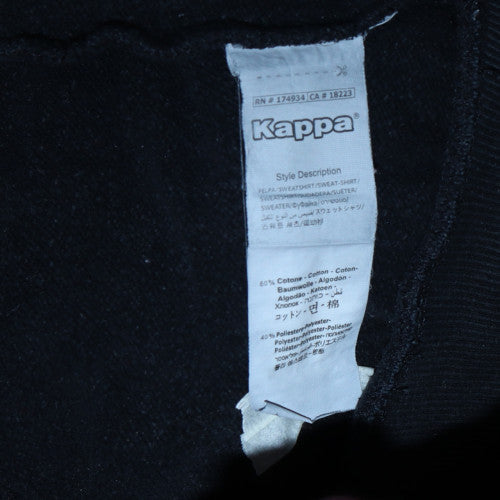 Kappa Men's Grey & Black 2XL Pullover Hoodie Sweatshirt