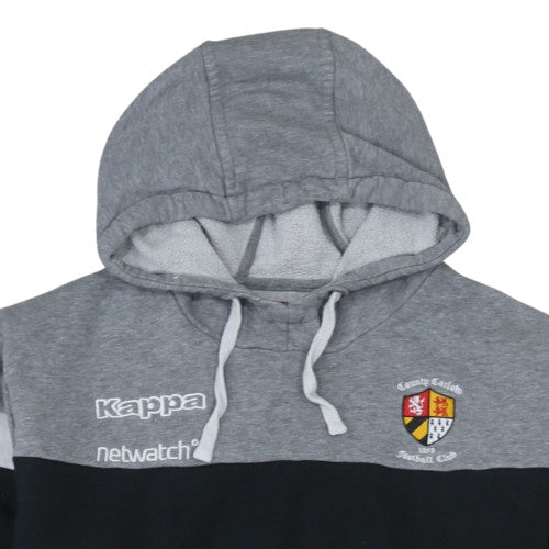 Kappa Men's Grey & Black 2XL Pullover Hoodie Sweatshirt